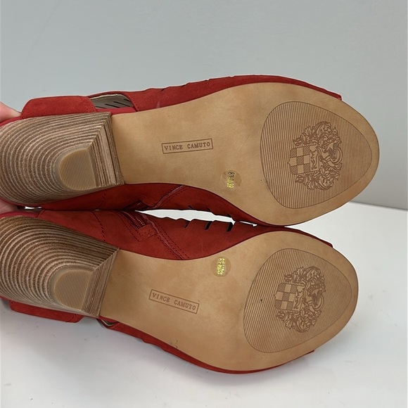 Vince Camuto Evalan Lace-Up Leather Heels Size 8.5 - Picture 9 of 16